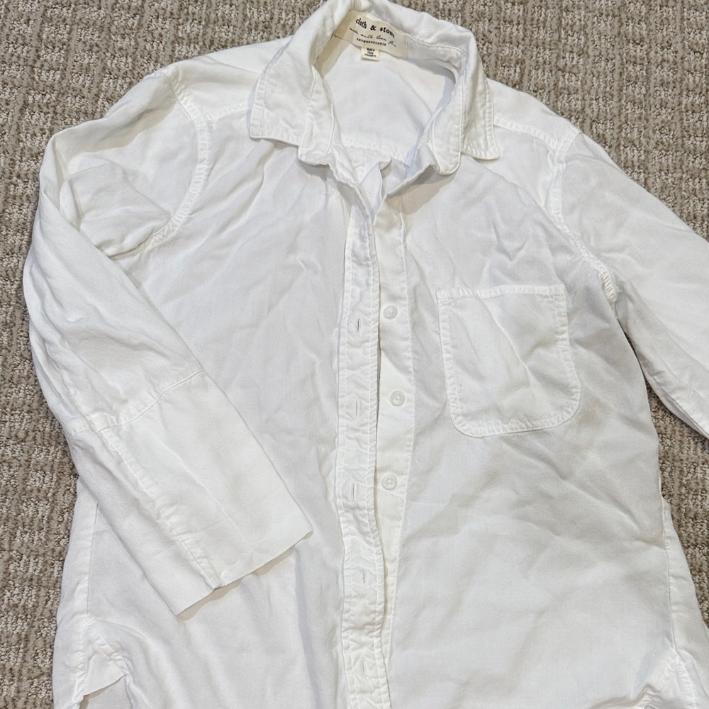 Classic White Button-Down Shirt